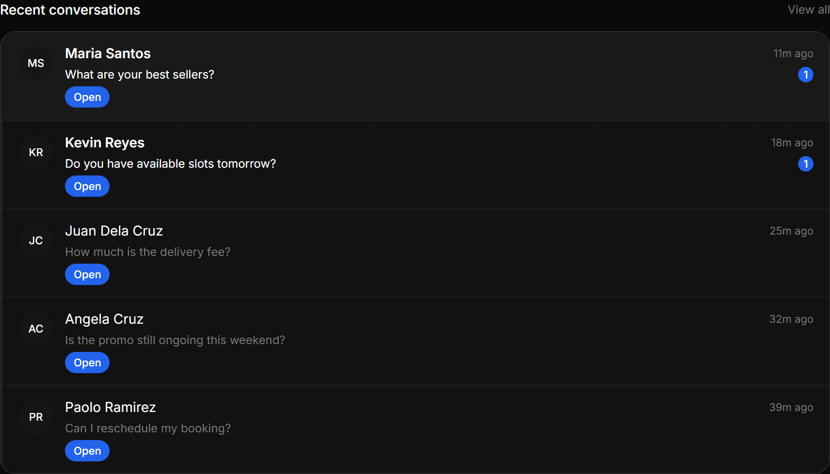 Real customer conversations answered by JamesLabs AI Employees